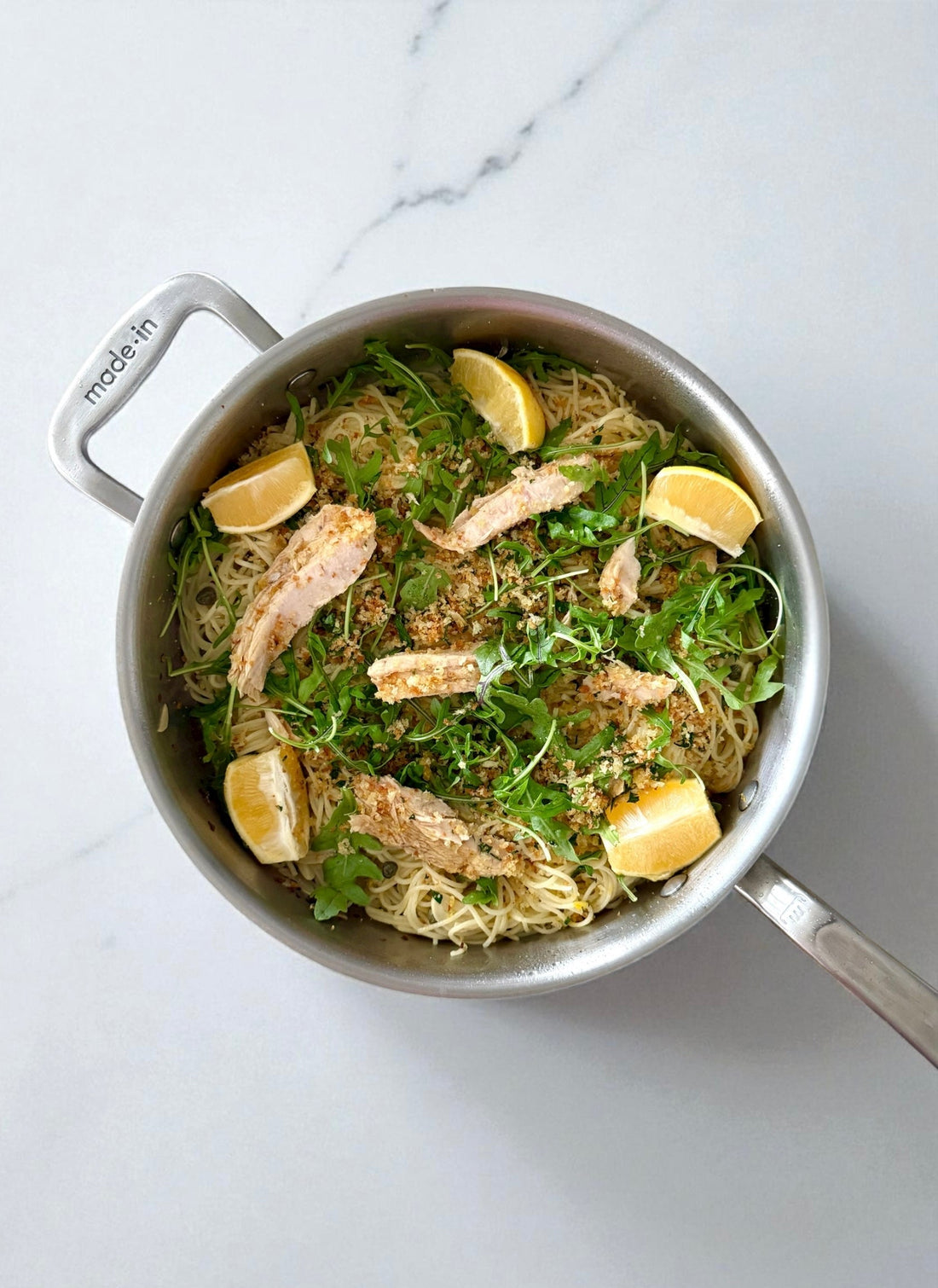 Spaghetti al Tonno (Spaghetti with Tuna Belly & Lemon-Caper Sauce)