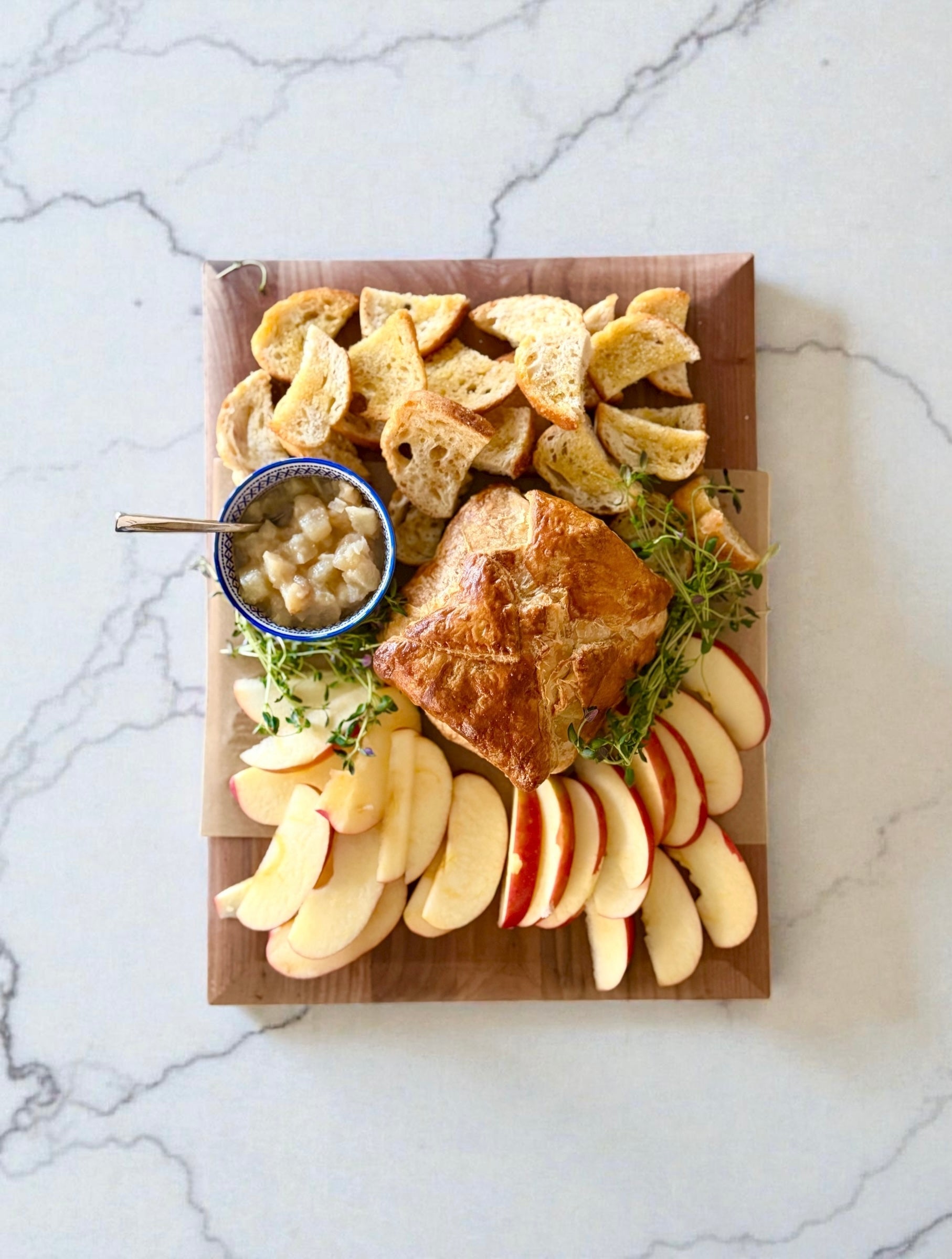 Baked Brie en Croûte with Spiced Pear Chutney